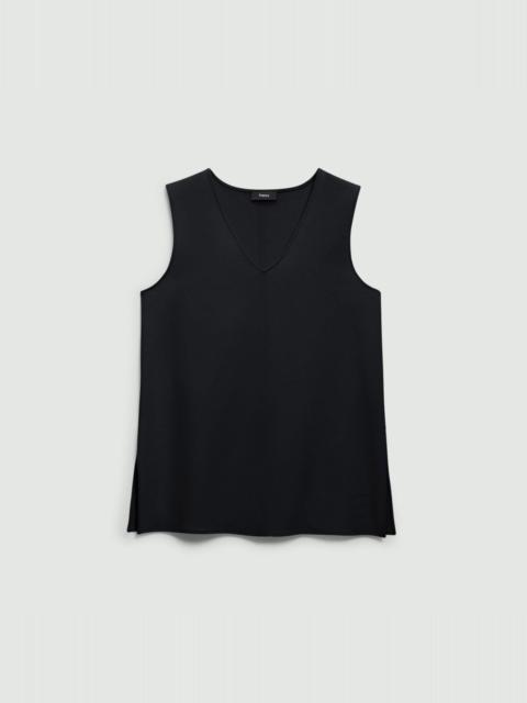 V-Neck Blouse in Admiral Crepe