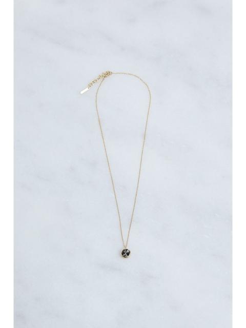 14kt Gold Plated Hand Set European Crystal Solitaire Pendant