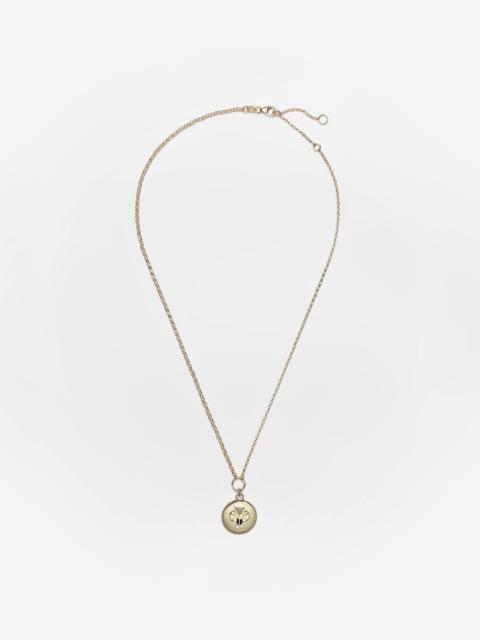 Protection 18kt gold chain necklace with diamonds