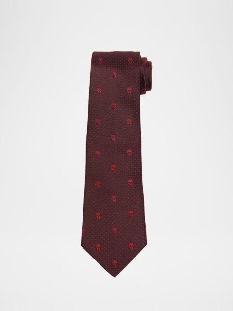Men & apos;s Skull & Polka Dot Tie