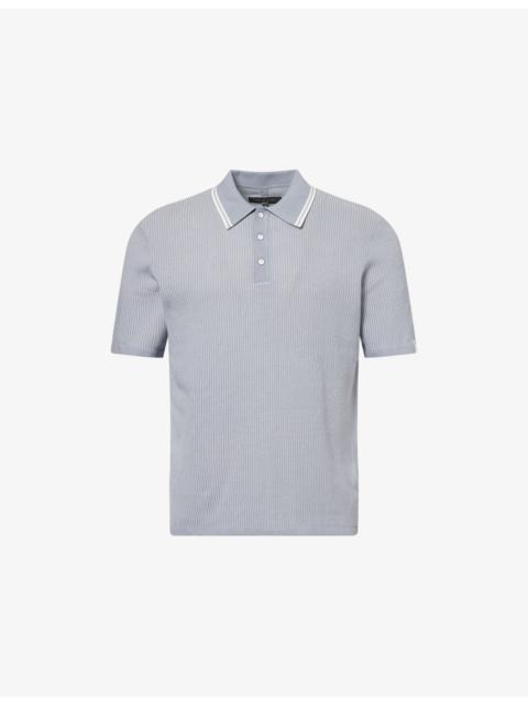 Harvey Tipped-Collar Cotton-Blend Polo Shirt