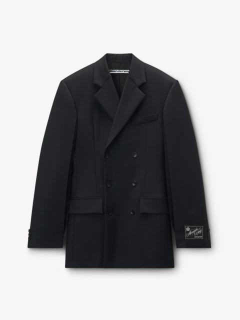 Black Wool Mohair Blazer Dress