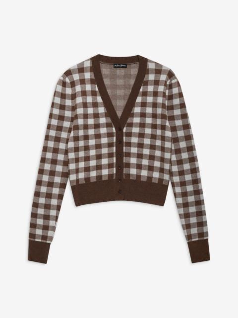Gingham Knit Cardigan