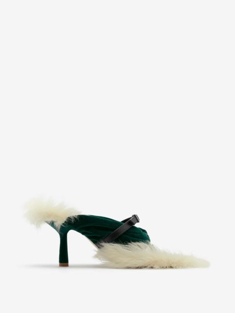 Shearling Step Post Sandals