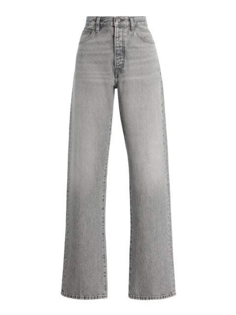 The Vertical Rigid High-Rise Straight-Leg Jeans grey