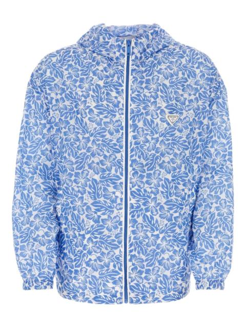 floral-print hooded jacket