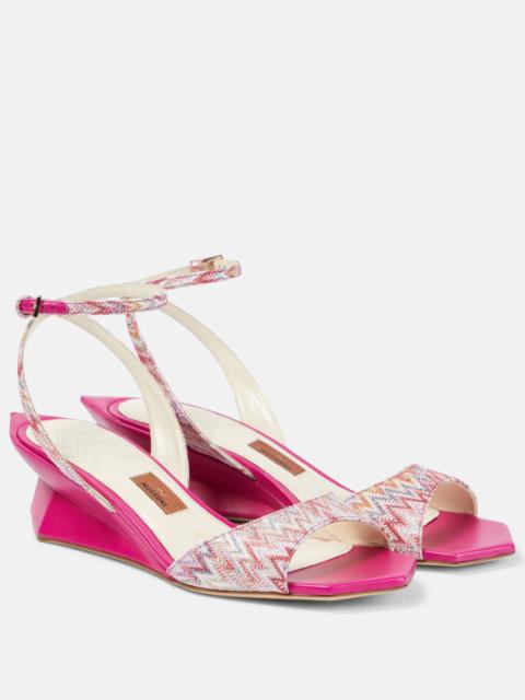 Zig Zag wedge sandals