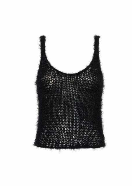 Nur Knit Tank Top in Black Silk Cashmere