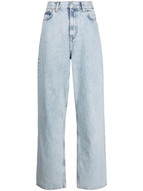 low-rise straight-leg jeans