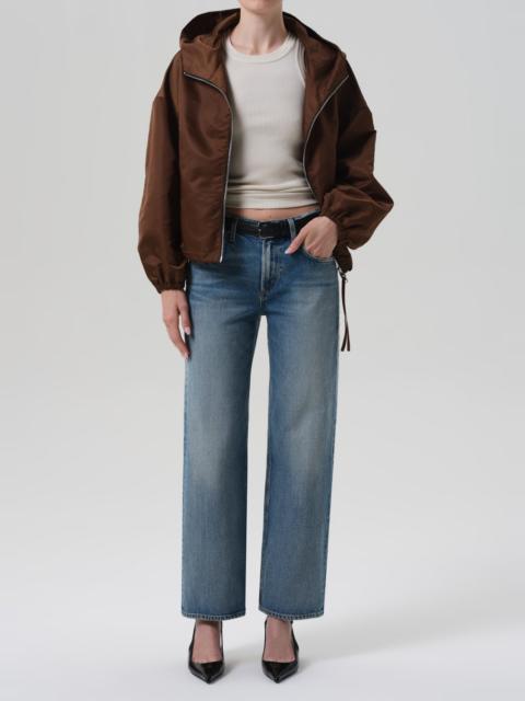 Cropped Nylon Windbreaker
In Brown