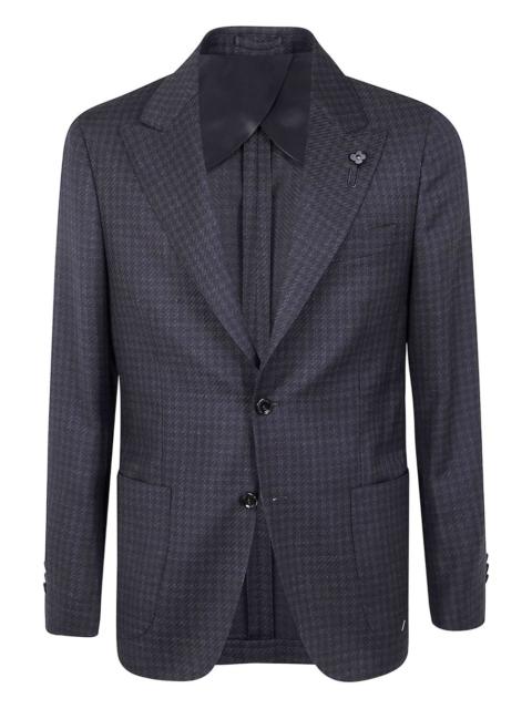 houndstooth-pattern blazer