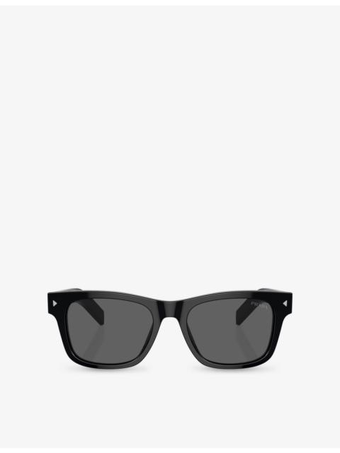 PR A17S Square-Frame Acetate Sunglasses