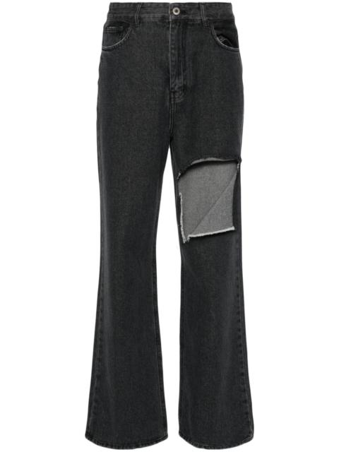 high-rise wide-leg jeans