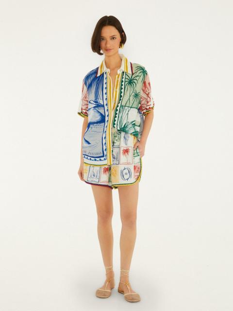 Off-White Brasil Vintage Crochet Lenzing Ecovero Euroflax Shorts