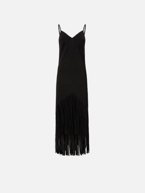LONG SLIP DRESS WITH FRINGING