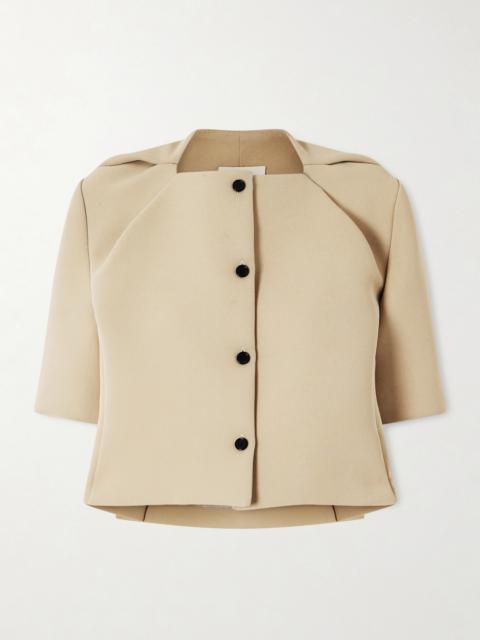 Franc Cropped Crepe Jacket