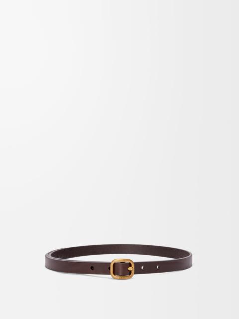 Rounded soft belt in classic calfskin