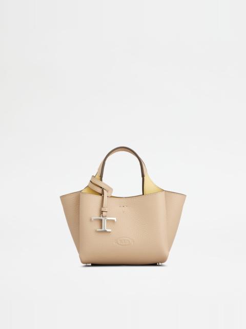 BAG IN LEATHER MICRO - NATURAL, YELLOW