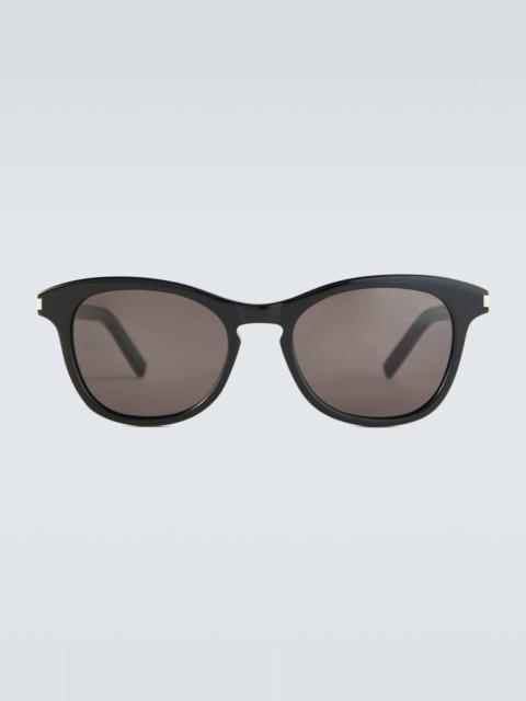 Round-frame acetate sunglasses