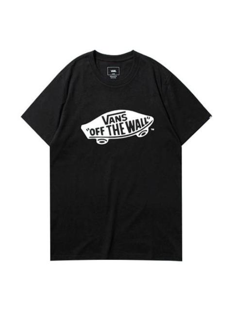 Vans Off The Wall Classic Printing Short Sleeve Couple Style Black VN0A4MM7BLK