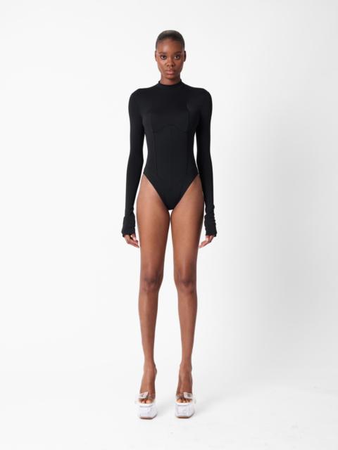 CAT CALL PADDED BODYSUIT BLACK