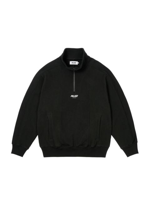 WAFFLE ON 1/4 ZIP BLACK