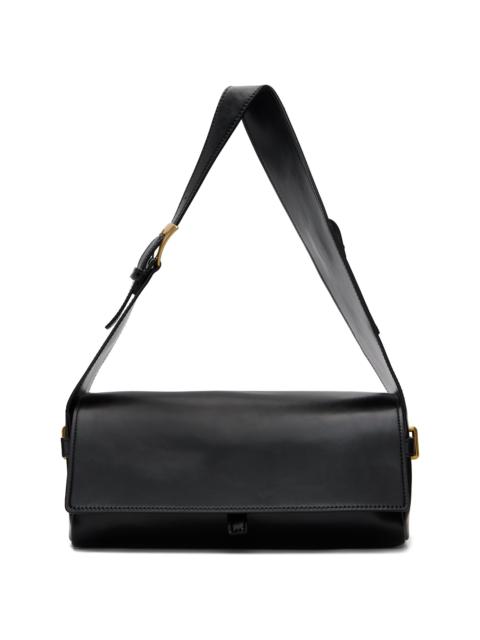 Black Leather Belting Duffle Bag
