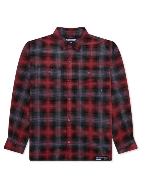 CORDUROY CHECK SHIRT L/S - RED