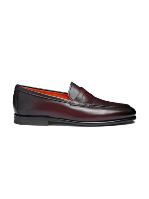 Men's burgundy leather Carlo loafer