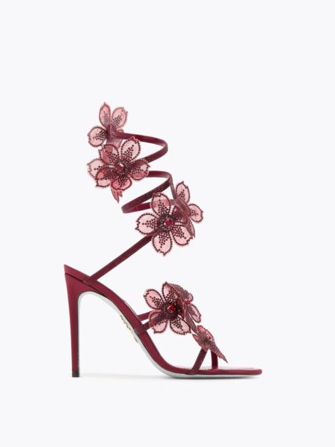 PEACH FLOWER BURGUNDY SANDAL 105