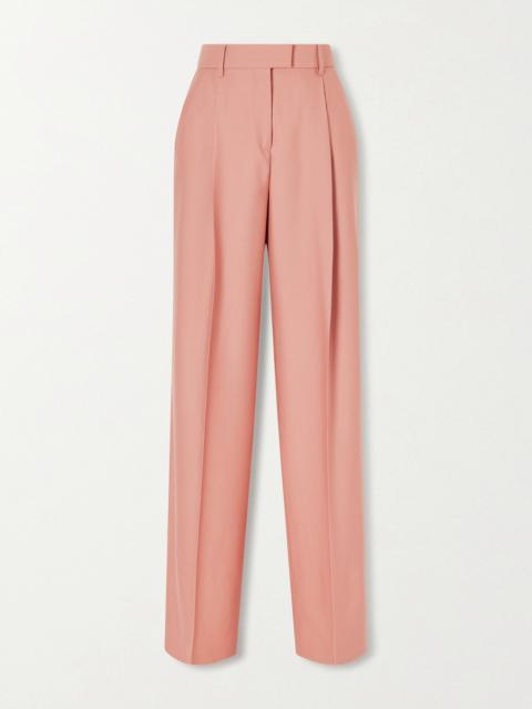 + Net Sustain Pleated Virgin Wool-twill Wide-leg Pants