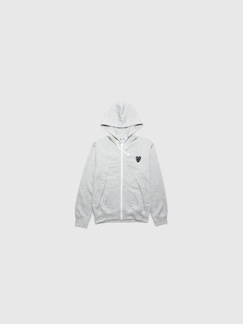 DOUBLE BLACK HEART FULL ZIP HOODY