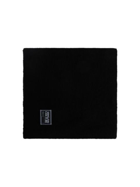 ribbed logo scarf