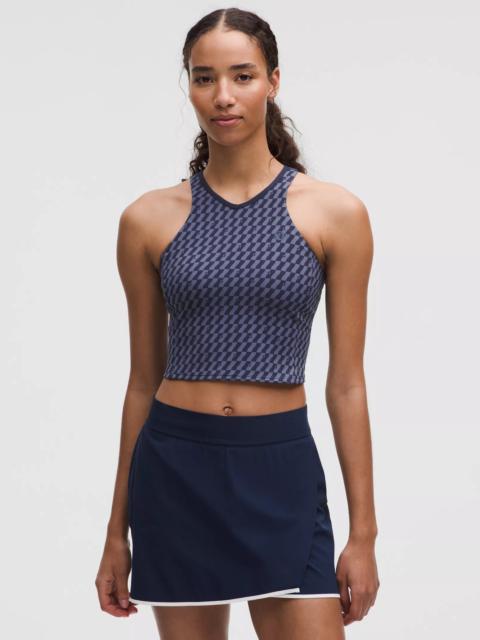 Cropped V-Neck Tennis Tank Top *Medium Support, B/C Cup