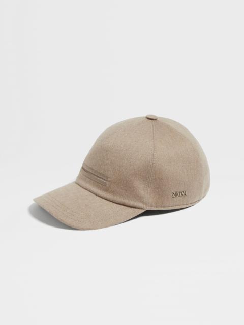 BEIGE OASI CASHMERE BASEBALL CAP