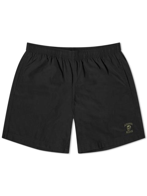 Alexander McQueen Varsity Skull Logo Swim Shorts