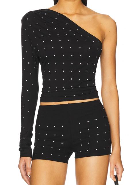 KATIA TOP - BLACK RHINESTONE