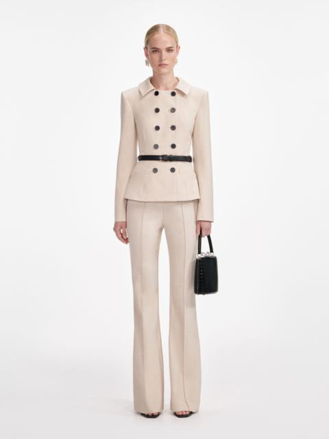 Beige Twill Jumpsuit