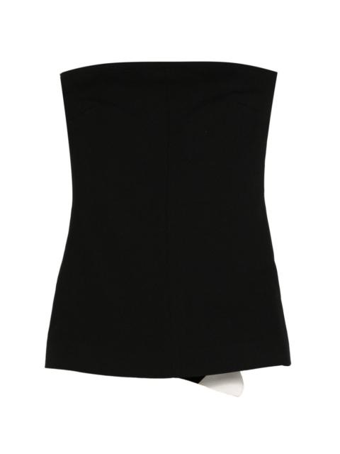 strapless panelled top