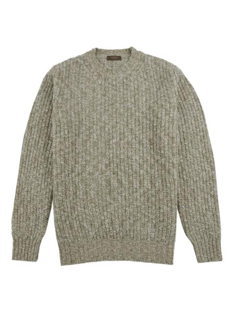 round-neck wool sweater