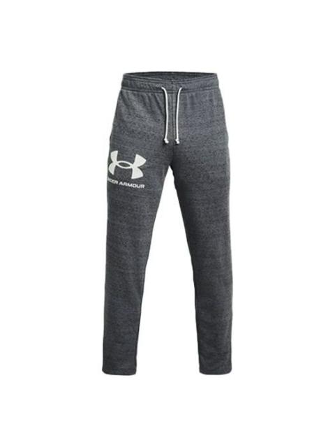 Under Armour Rival Terry Logo Fleece Sweatpants 'Pitch Grey' 1361644-012