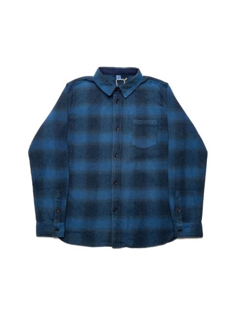 Tweed Check Flannel - Beige + Indigo