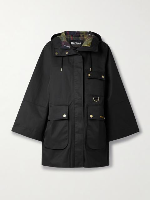 Arla Hooded Waxed Cotton-blend Coat