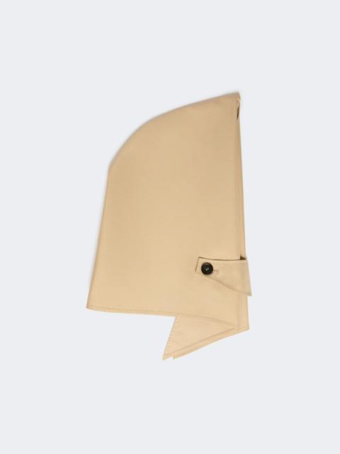 Hat-foulard in water-repellent gabardine - BEIGE