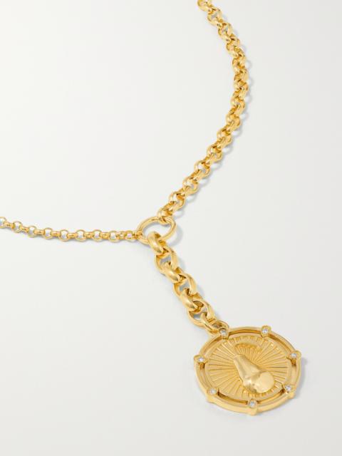 Forever And Always A Pair 18-karat Gold Diamond Necklace