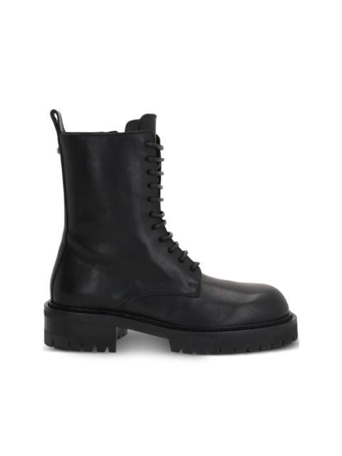 Skagi lace-up lug-sole combat boots