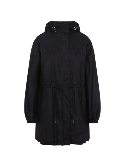 Weteau drawstring hooded coat