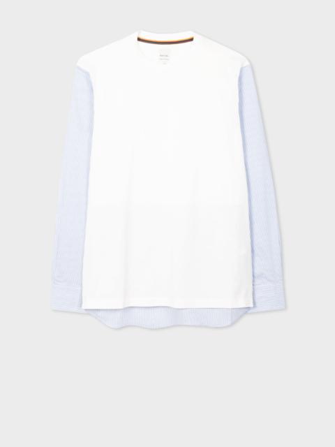 Panelled Stripe Long-Sleeve T-Shirt
