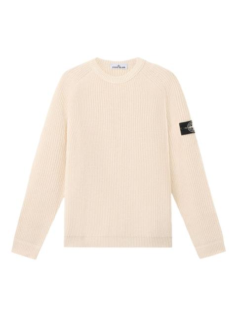 Compass-badge ribbed sweater