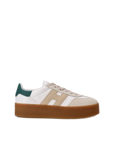 Cool platform leather low-top sneakers